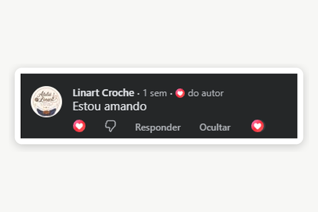 Feedback de cliente do Ateliê App