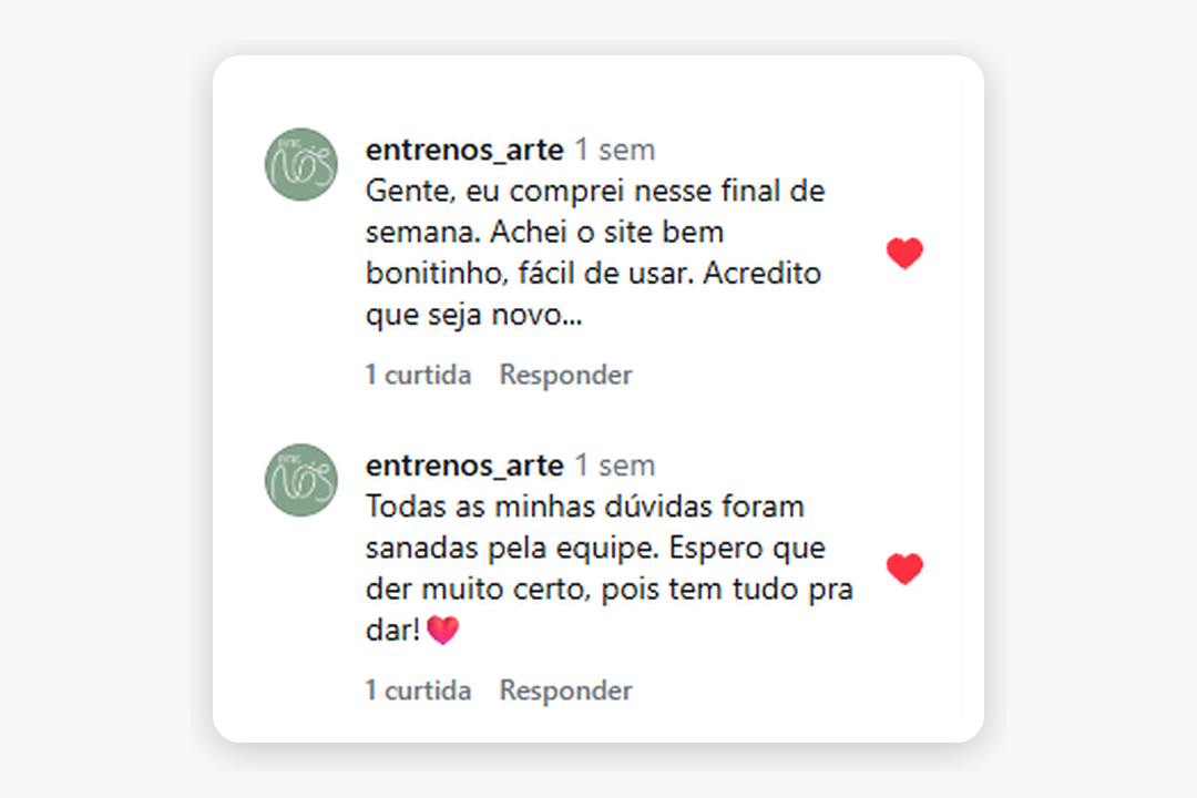 Feedback de cliente do Ateliê App
